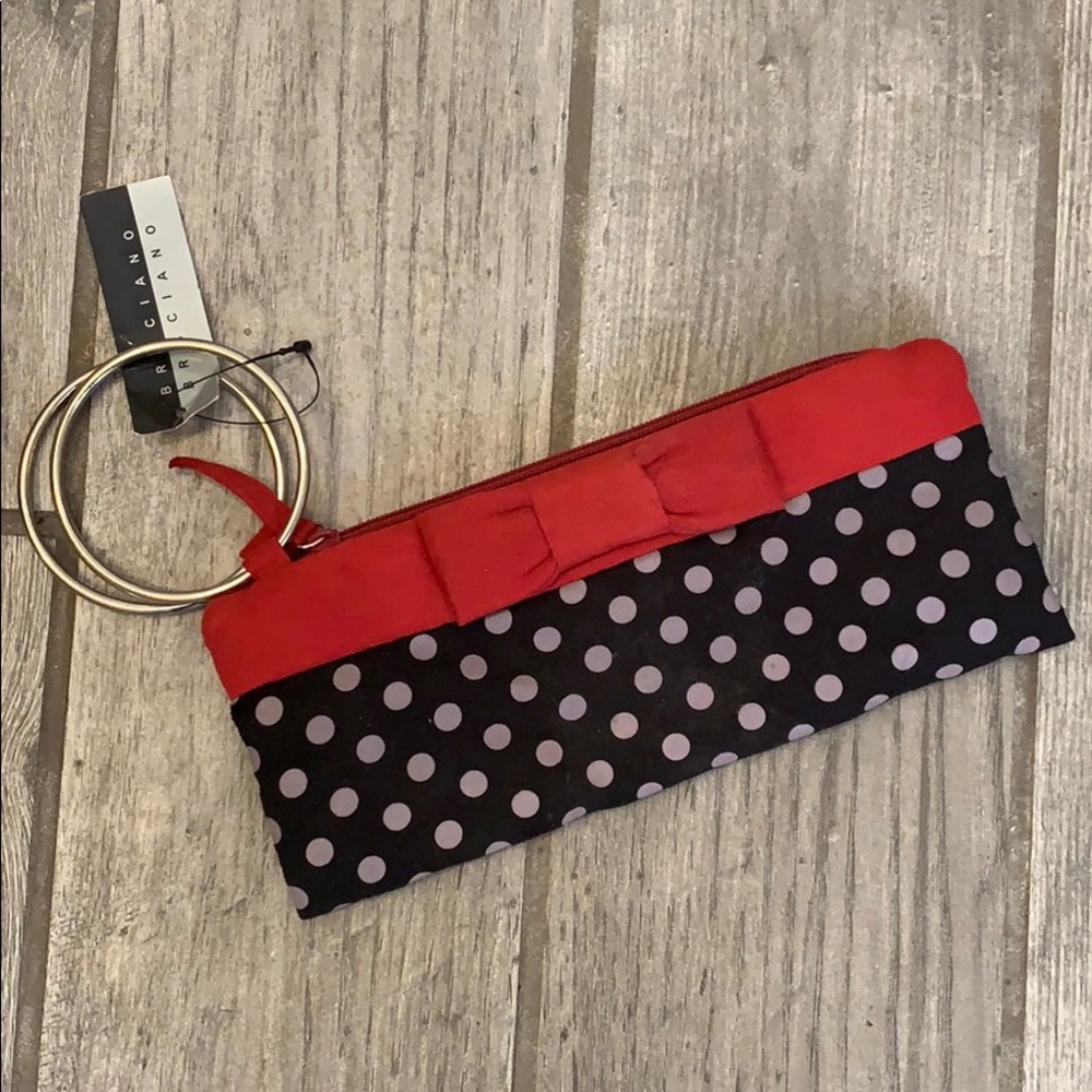 NWT Braciano Red and Black Wristlet/ Clutch